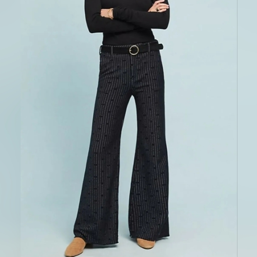 💙💙POSH PARTY HOST PICK💙💙 Anthropologie Pants ‘Cartonnier’ Knit Bootcut 29/10 NWT